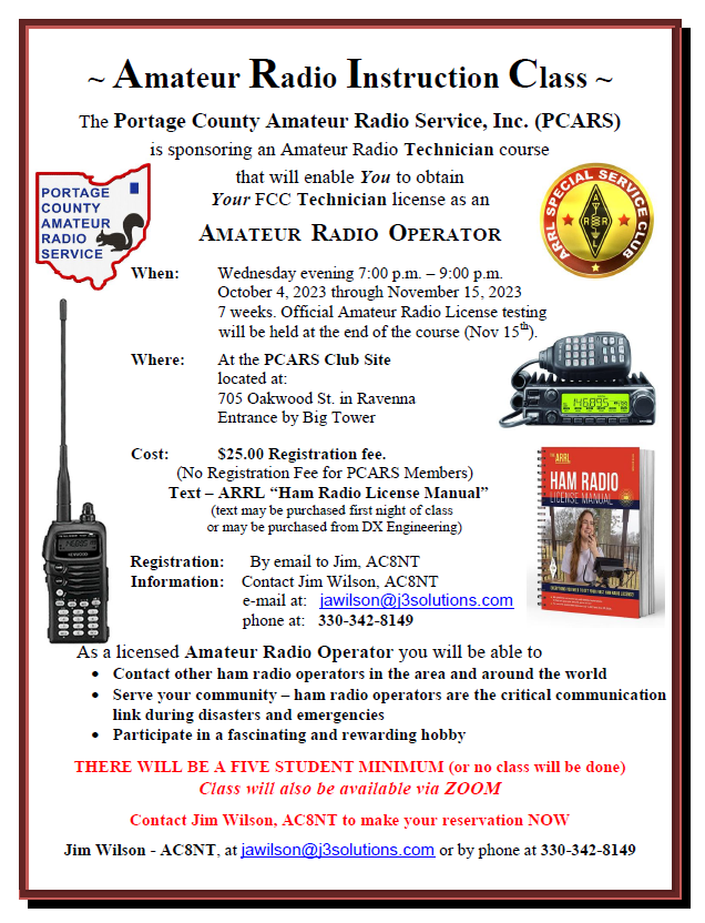 Amateur Radio Licensing Classes Pcars K8bf